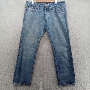 Antik Jeans Mens 36 Blue Embroidered Back Pockets 90s Y2K Casual‎ Classic Denim